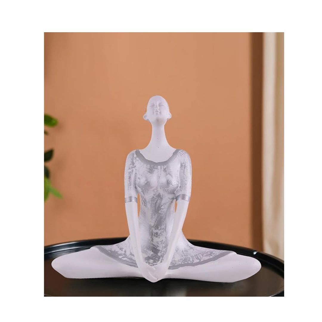 Zart Resin Lady Yoga Poses Showpiece for Home Decor Showpiece