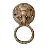 Two Moustaches Elephant Face Brass Door Knocker