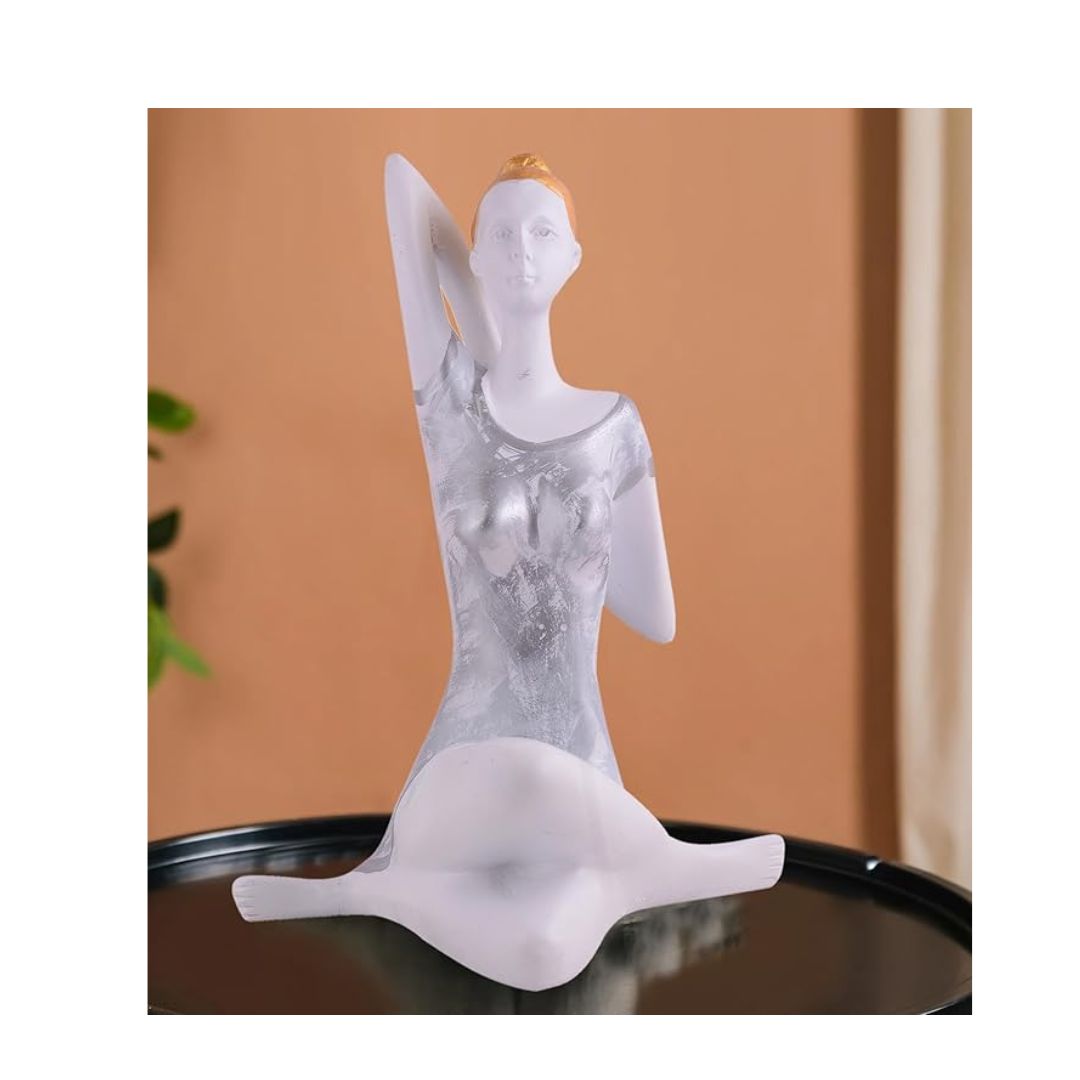 Zart Resin Lady Yoga Poses Showpiece for Home Decor Showpiece