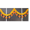 Touching Lives Fluffy Artificial Marigold Flowers Toran Bandarwal Genda Phool Yellow 52 Inch