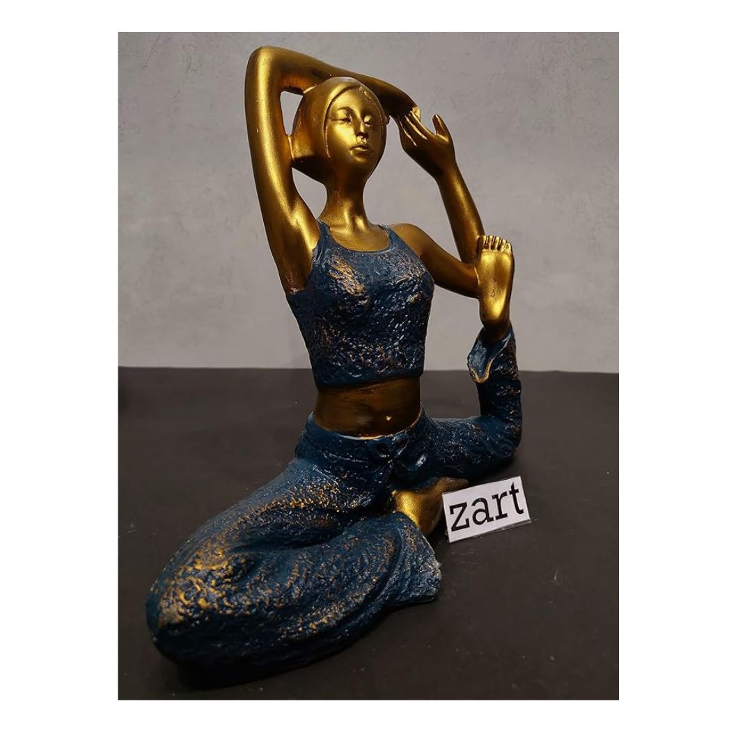 Zart Resin Lady Yoga Poses Showpiece for Home Decor Showpiece