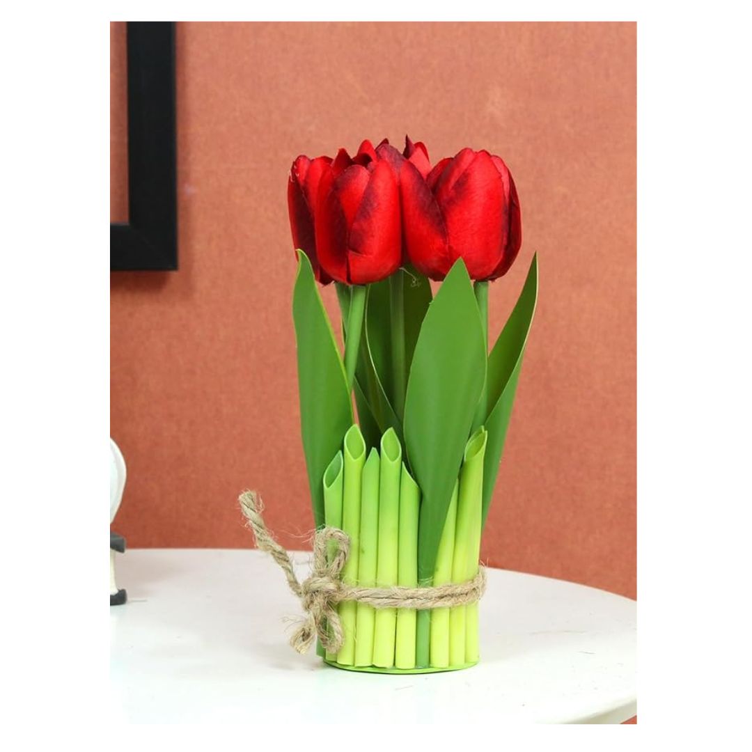 Artificial Tulip Flowers for Decoration Decorative Items Polyester