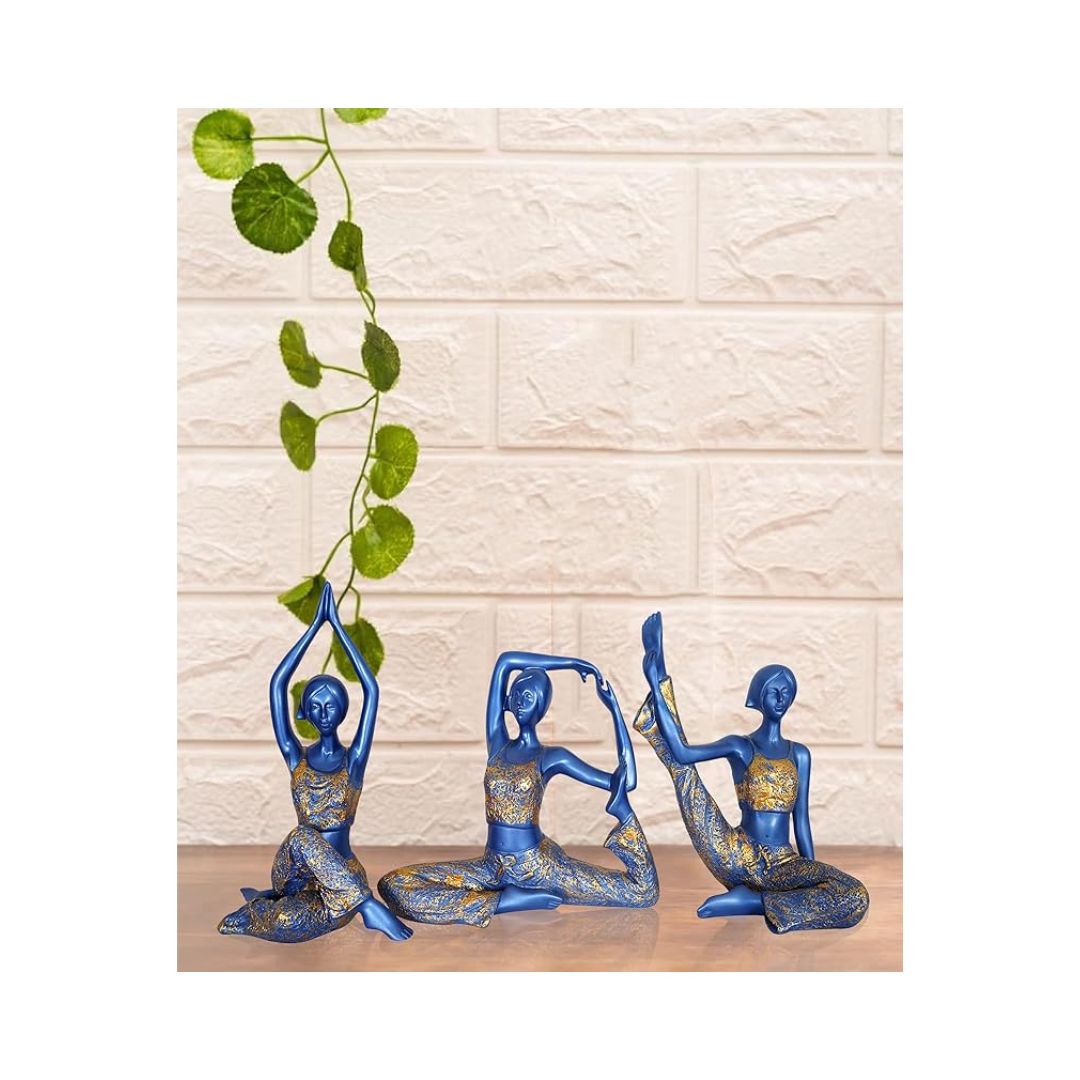 Zart Resin Lady Yoga Poses Showpiece for Home Decor Showpiece