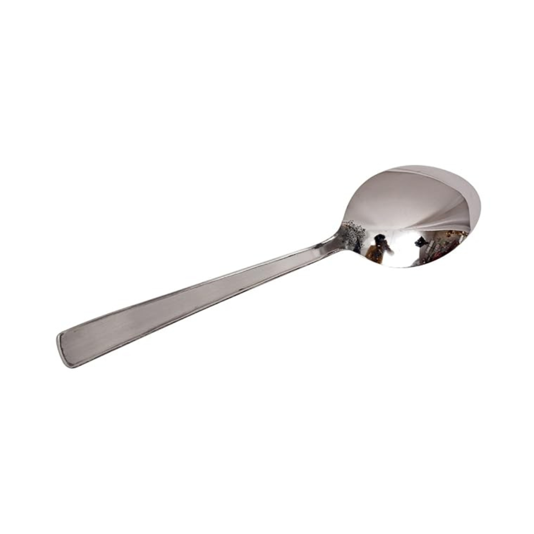 IndianArtVilla Matt Finsh Stainless Steel Dessert Spoon Cutlery, 1 Pieces