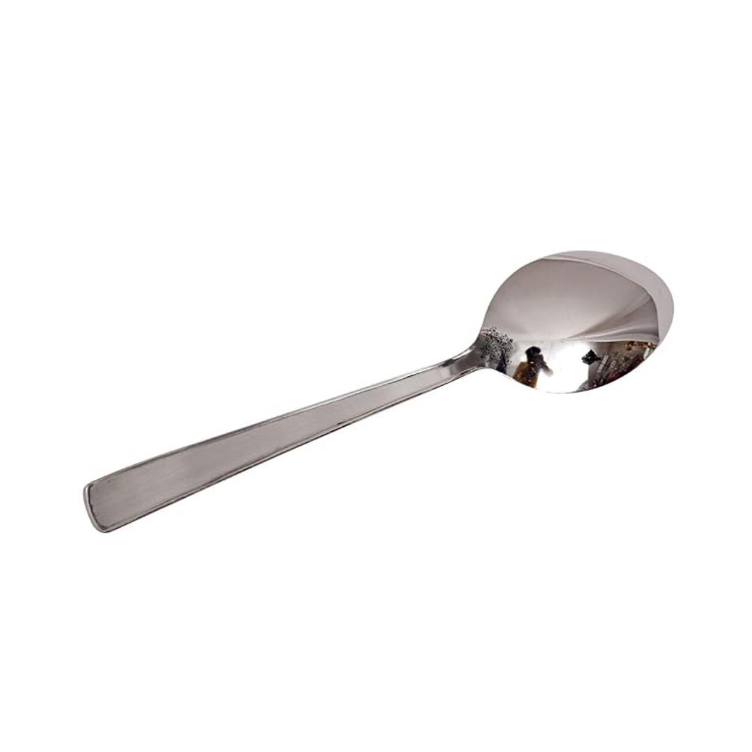 IndianArtVilla Matt Finsh Stainless Steel Dessert Spoon Cutlery Set, 6 Pieces