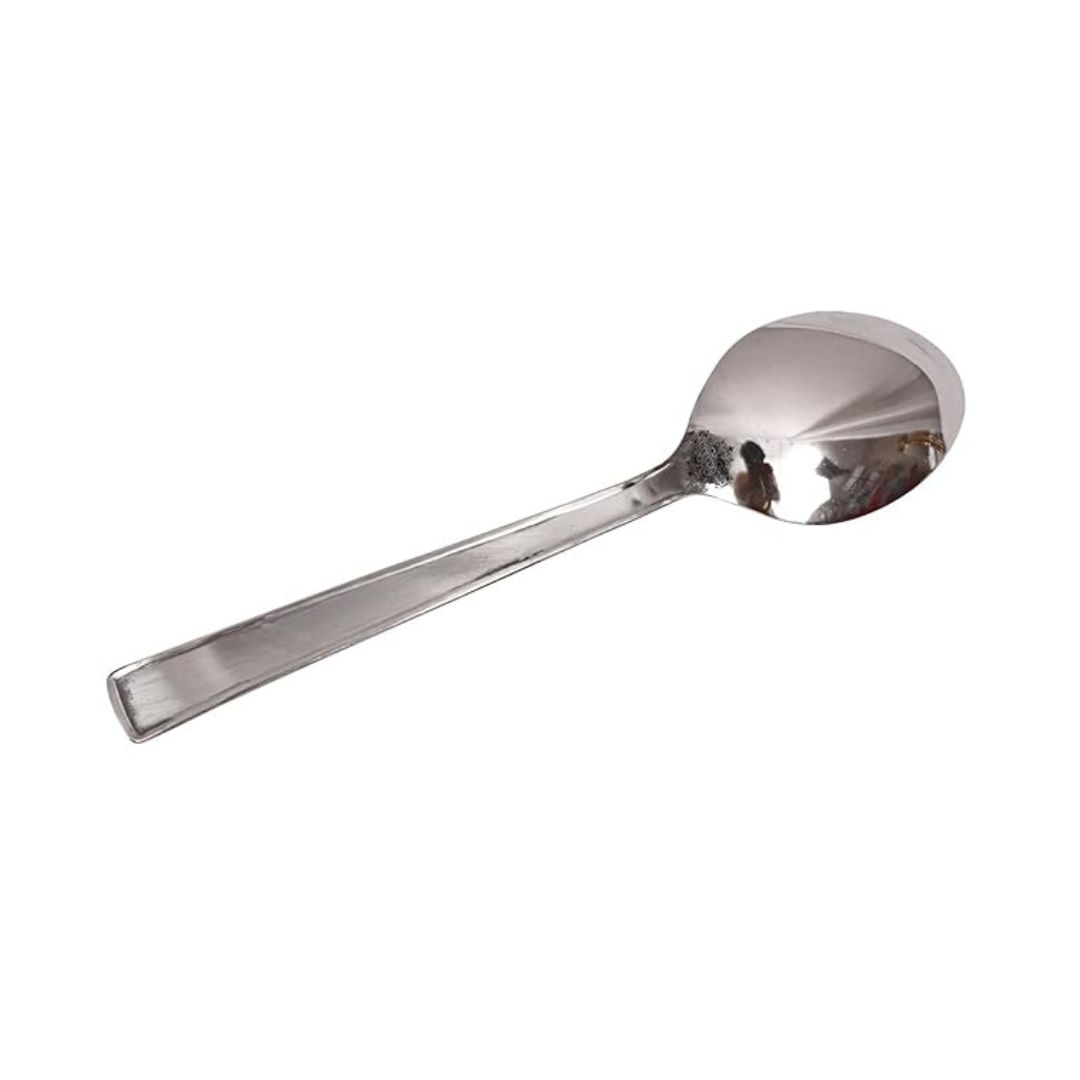 IndianArtVilla Matt Finsh Stainless Steel Cutlery Baby Spoon Set, 6 Pieces