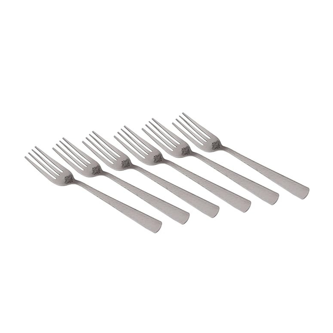 IndianArtVilla Handmade Hammered Stainless Steel Table Fork Cutlery Each - 40 gms
