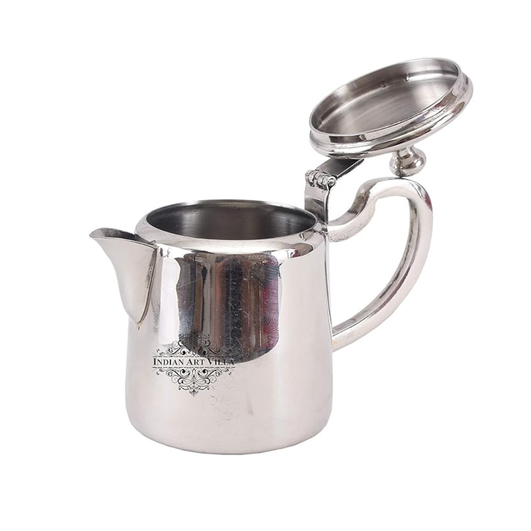 Indian Art Villa Steel Mughlai Design Tea Pot with Attach Lid - 190 gms