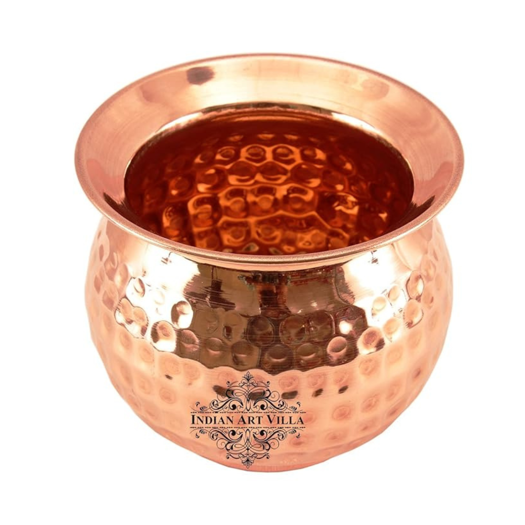 Indian Art Villa Copper Lota, Hammered Design - 150 gms