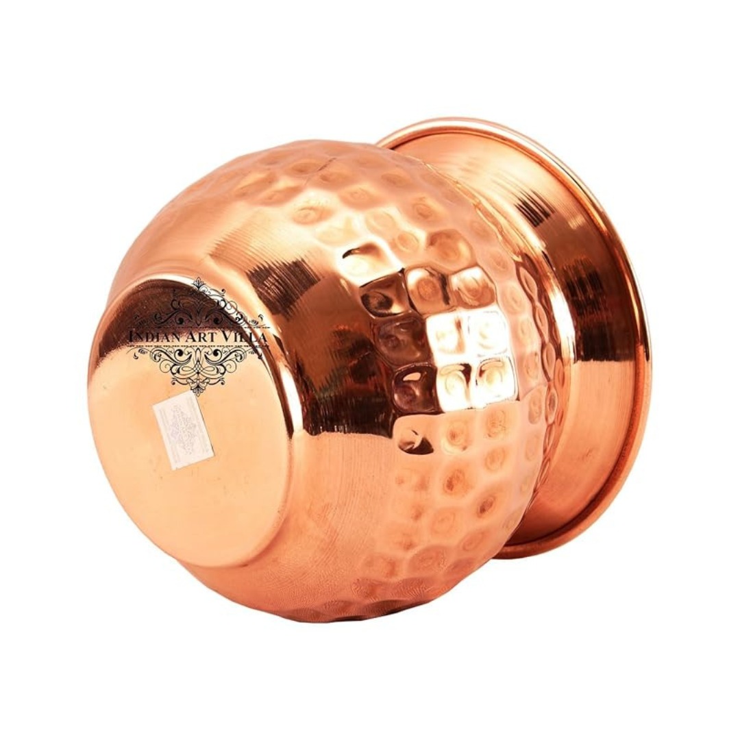 Indian Art Villa Copper Lota, Hammered Design - 150 gms