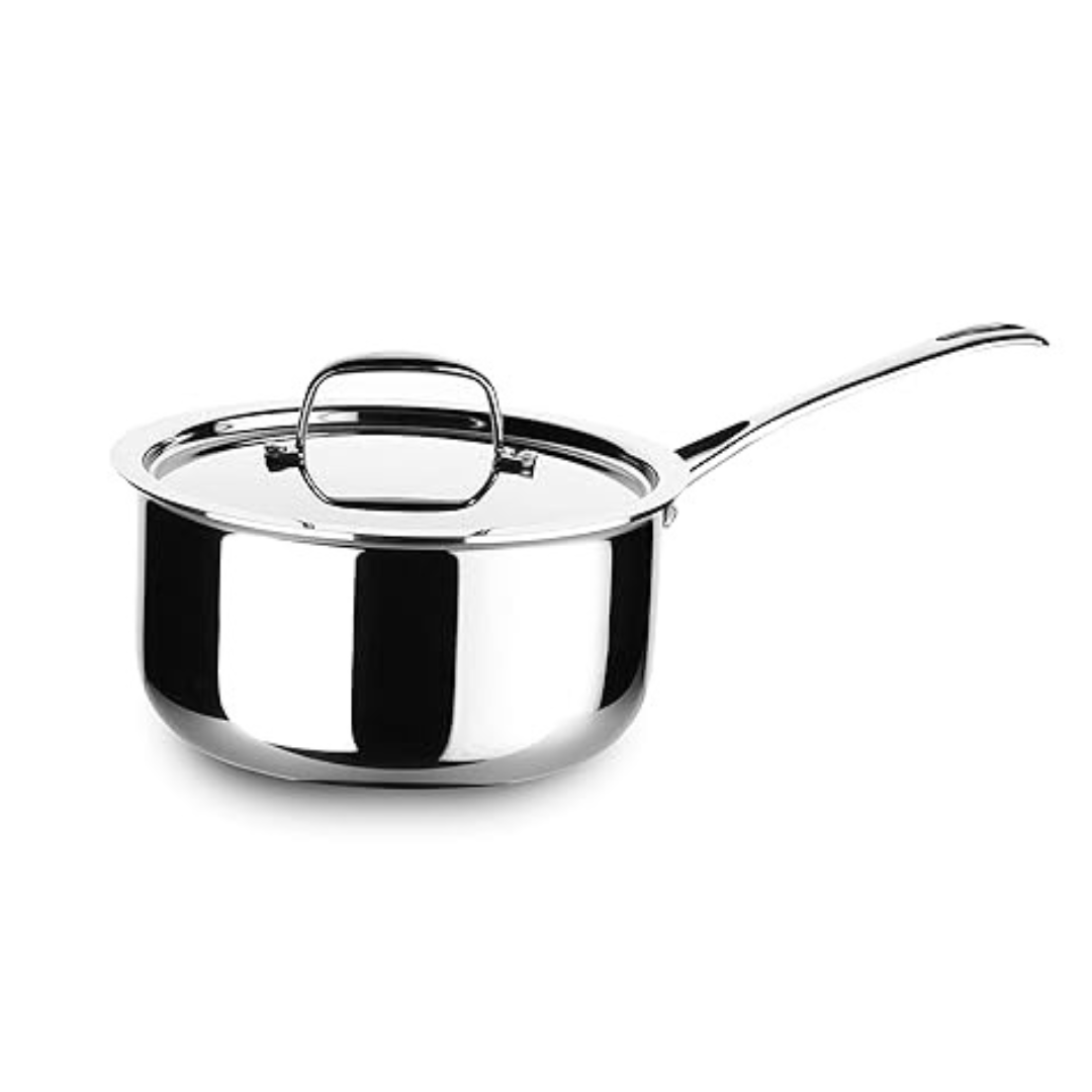 Crystal TriPro -Triply Stainless Steel Saucepan with Lid - 18 cm - 1200 gms