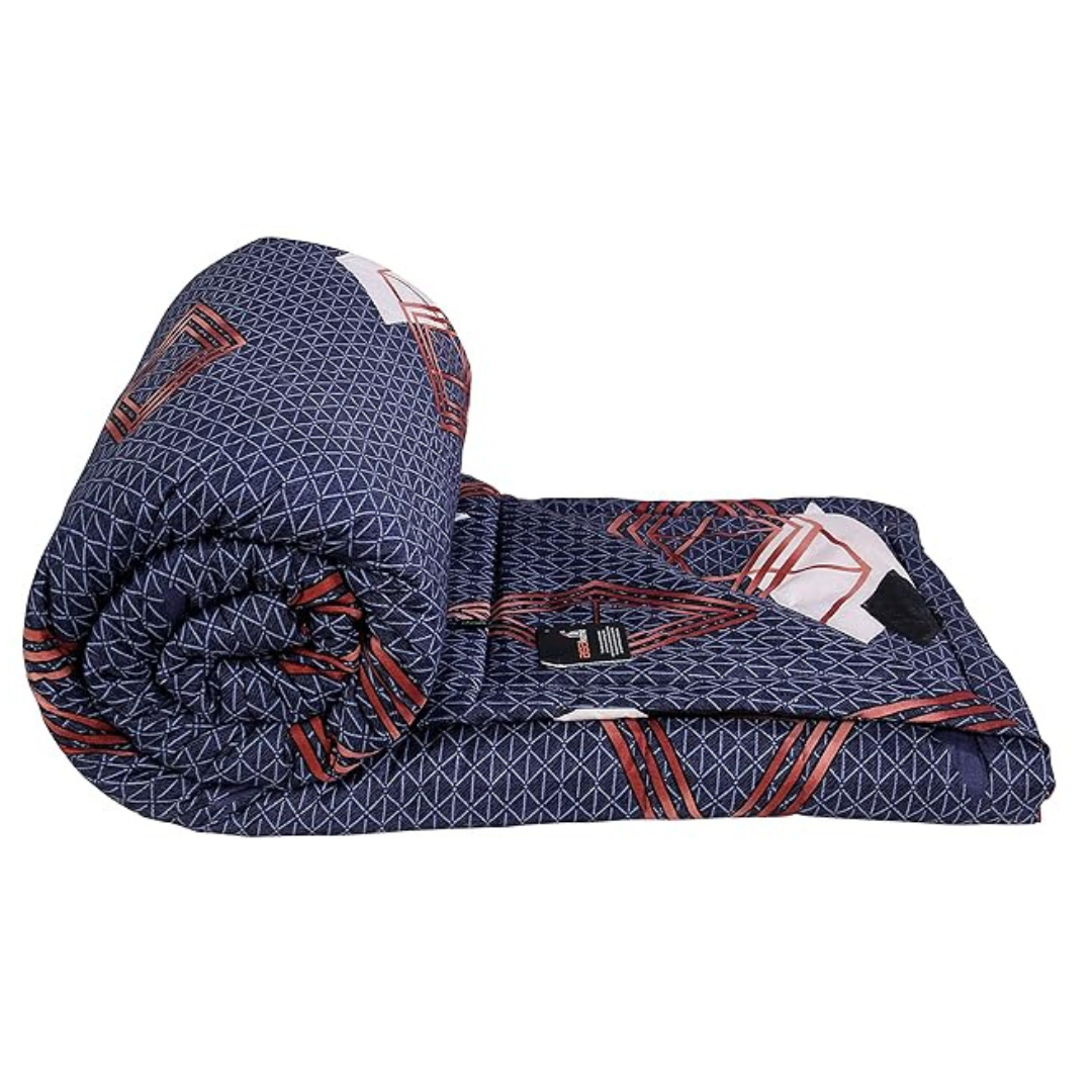 Bsb Home Super Soft Glace Cotton Warm Blanket for Winter (230X250 cm, Blue and Red) Double