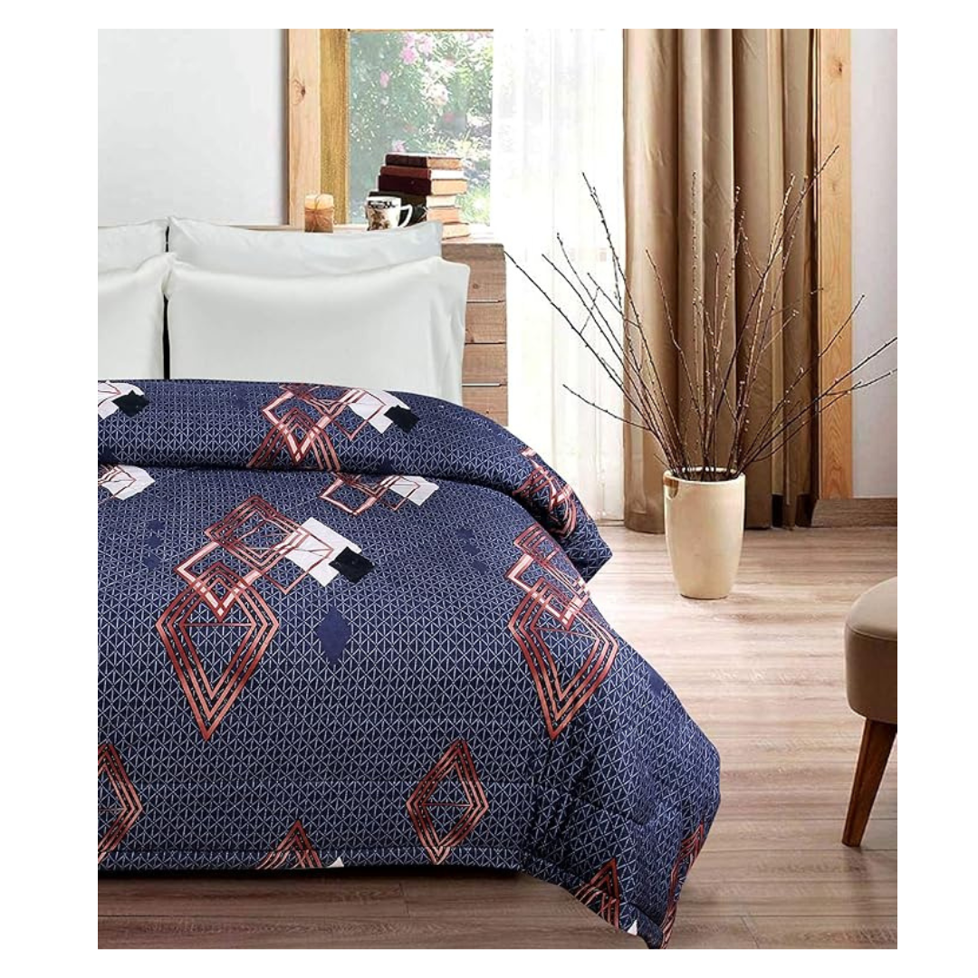 Bsb Home Super Soft Glace Cotton Warm Blanket for Winter (230X250 cm, Blue and Red) Double