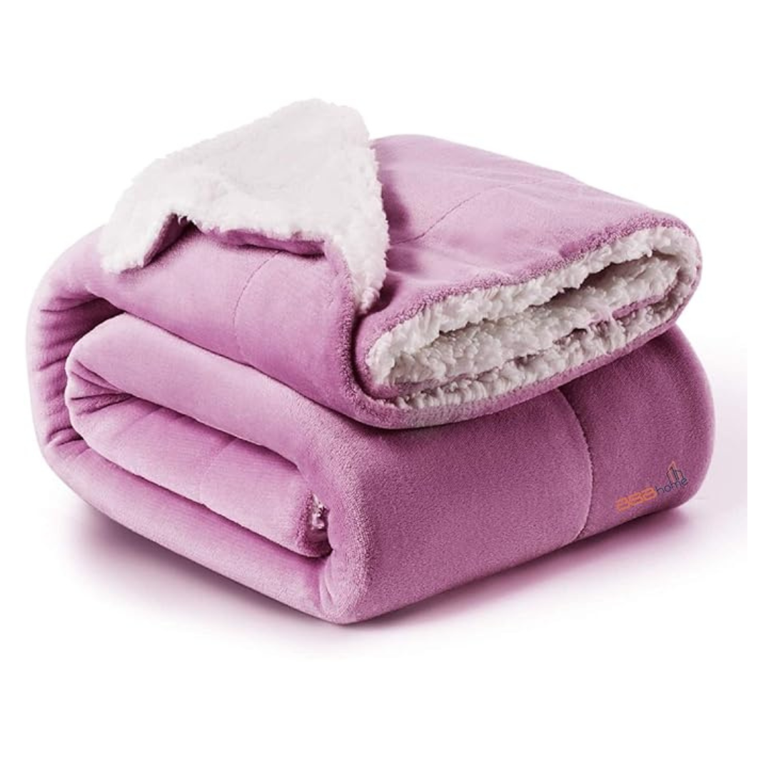 Bsb Home Polyester Double Reversible Ac Comforter Light Pink 1 Piece 200 tc