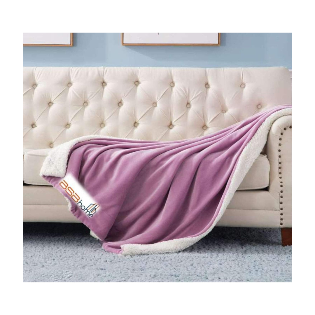 Bsb Home Polyester Double Reversible Ac Comforter Light Pink 1 Piece 200 tc
