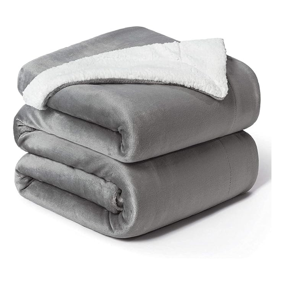Bsb Home Ultra Soft Cotton Warm Sherpa Super Soft Printed Knitting Fabric Quilted Blanket For Winter Approx 7.4 x 7 ft) (Double) (Comforter)