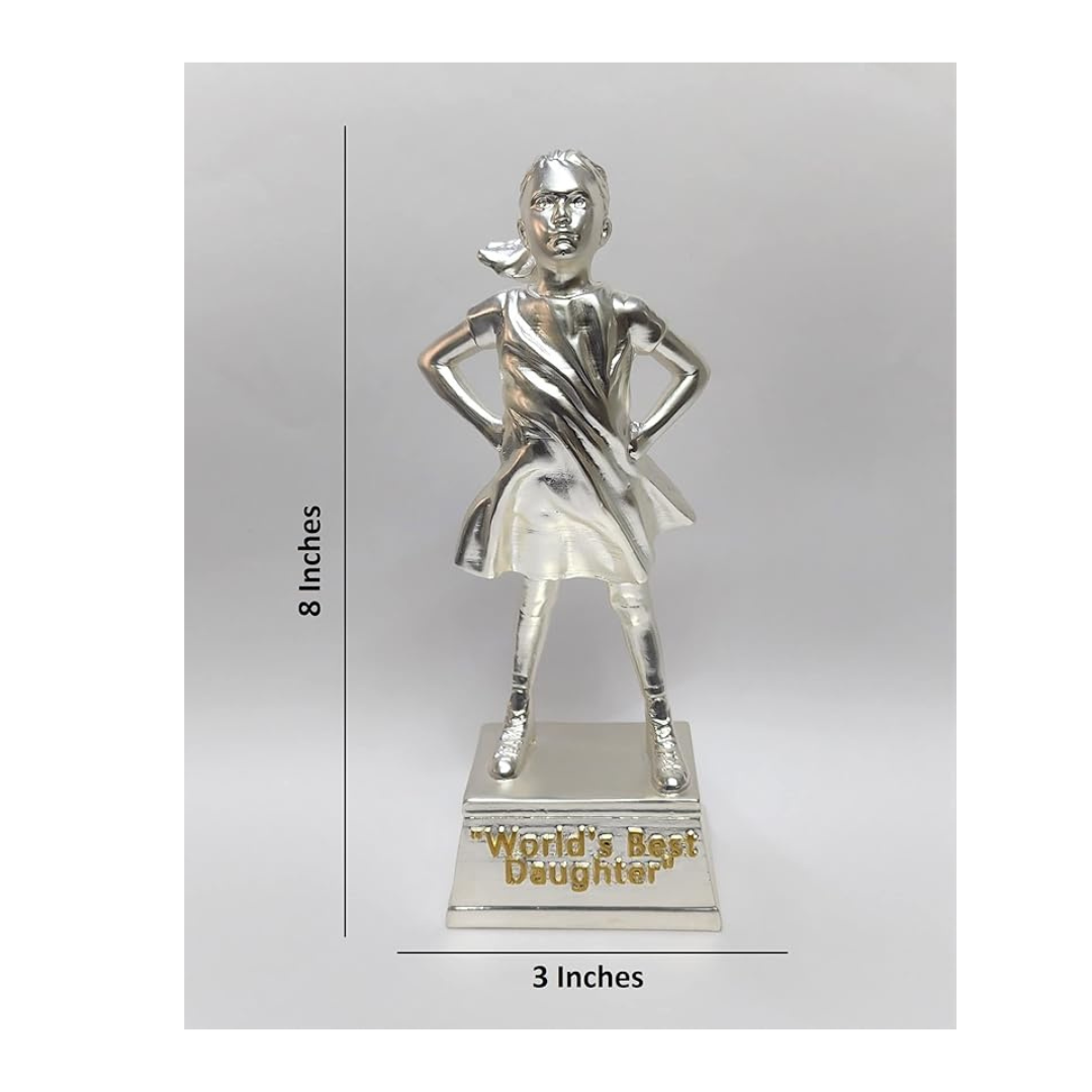 Gold Art India Silver Plated Figurine For Daughter World'S Best Daughter