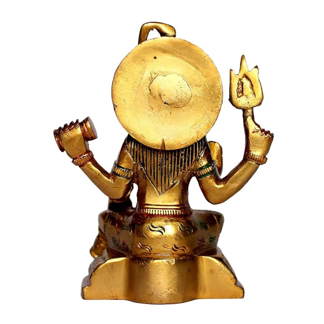 StonKraft Brass Shiv Family, 11 x 7 x 13 cm, Golden