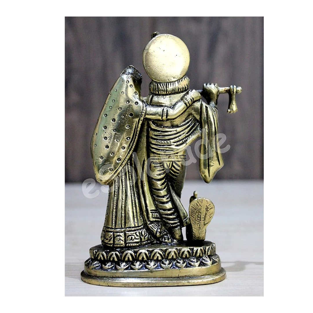 StonKraft Brass Radha Krishna Murti Idol Statue Sculpture (6