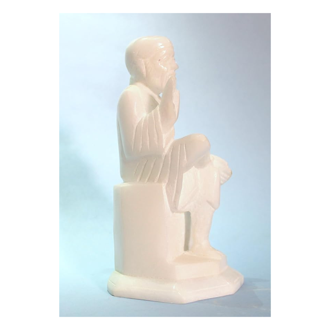 StonKraft 6- Inch Indian White Marble Stone Saibaba Statue