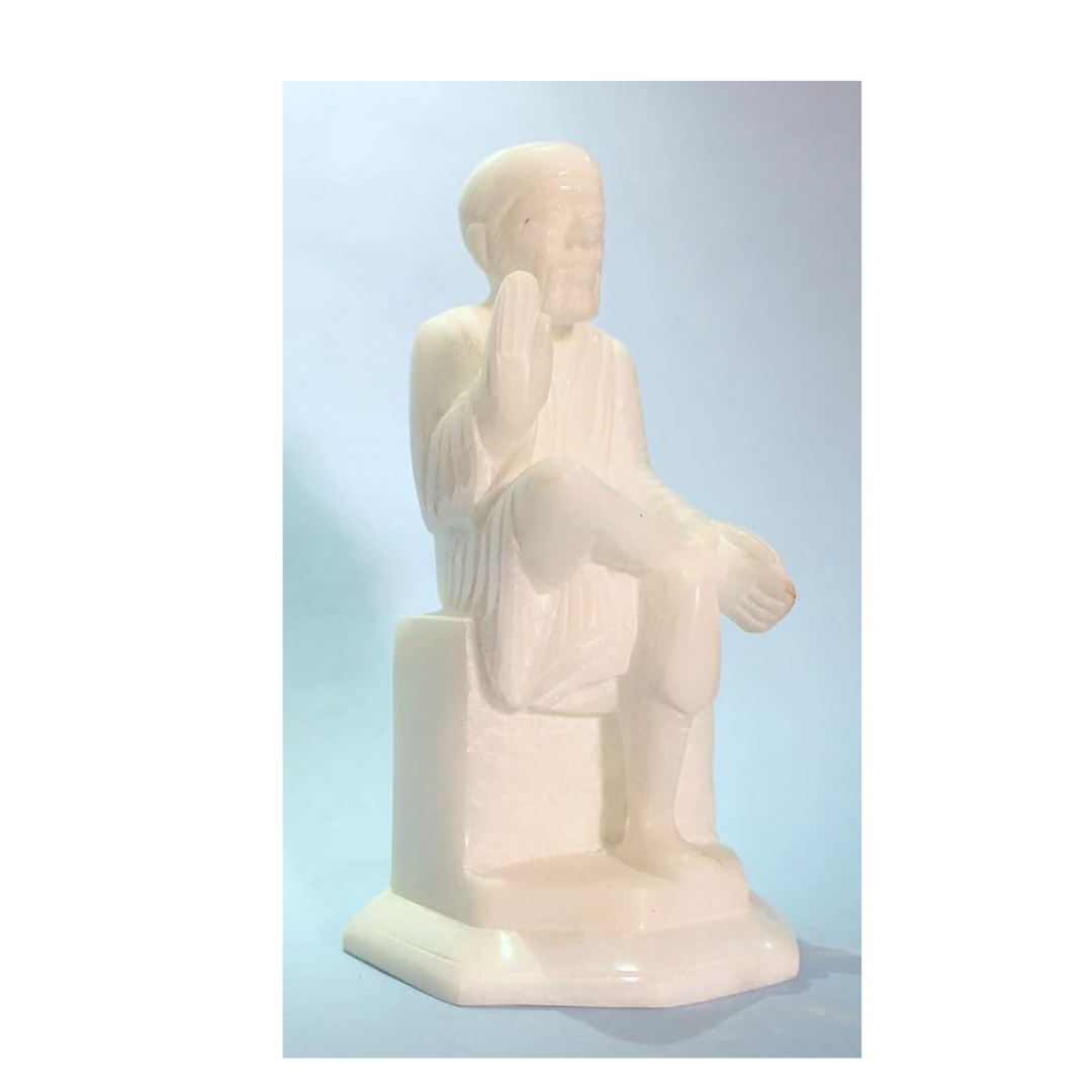StonKraft 6- Inch Indian White Marble Stone Saibaba Statue