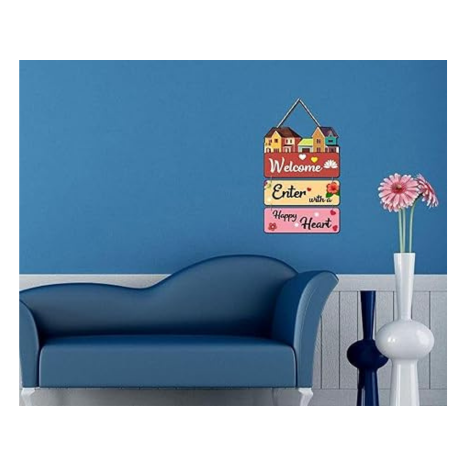 Angel Infinite Enter With A Happy Hear Wooden Decorative Wall Hanging Best For Home