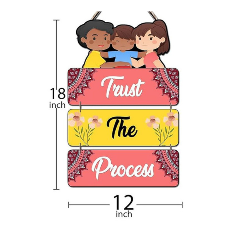 Angel Infinite Trust The Process Wall Hanging Mdf Wooden Decorative Wall Art Best For Home