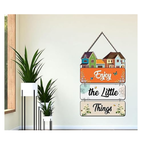 Angel Infinite Enjoy The Little Thing Wall Hanging Wooden Decorative Wall Art Best For Home