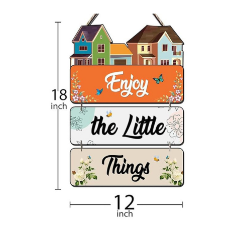 Angel Infinite Enjoy The Little Thing Wall Hanging Wooden Decorative Wall Art Best For Home
