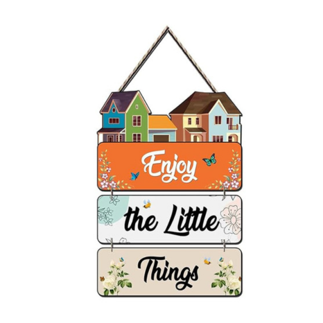 Angel Infinite Enjoy The Little Thing Wall Hanging Wooden Decorative Wall Art Best For Home