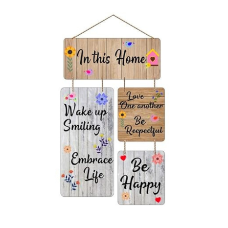 Angel Infinite In This Home Quote Wooden Wall Hanging Wall Hanger for Home Decor