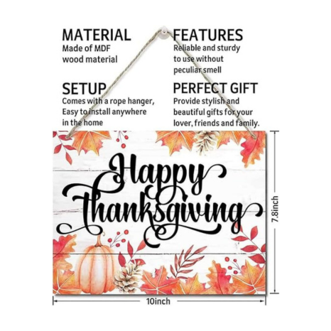 Angel Infinite Happy Thanks giving Wooden Wall Art wooden Wall Décor Wall Hanging