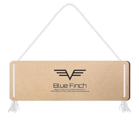 Blue Finch Bless This Home And All Who Enter Wooden Door Sign Hanging Welcome Porch Wall