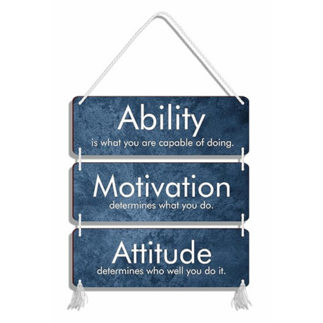 Blue Finch Wall Hanging Inspirational Quotes Home Decor Item for Office Decor and Study Room Decor