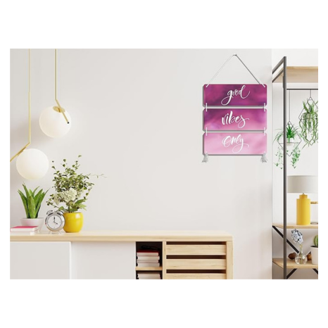 Blue Finch Home Decor Wall Hanging Good Vibes Only Wooden Sign For Home Wall Hanging Decor