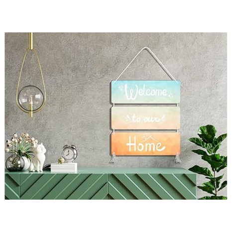 Blue Finch Welcome To Our Home Decorative Wall Art Wall Door Hanging Home Decor Items