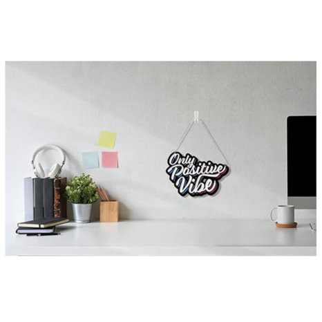 Blue Finch Wall Hanging Decor Positive Vibes Only Home Decor Item For living Room and Bedroom