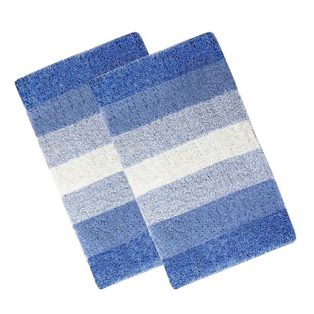 The Home Talk Cotton Bathmats Floor Mats for Kitchen Bathroom Ultra Soft Mats Non-Slip