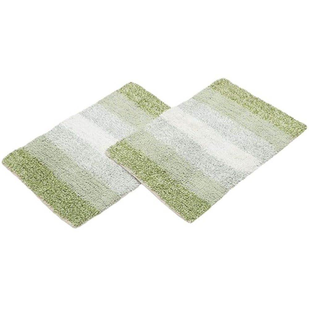 The Home Talk Cotton Stripes Bathmats Water Absorbent Runners Floor Mats