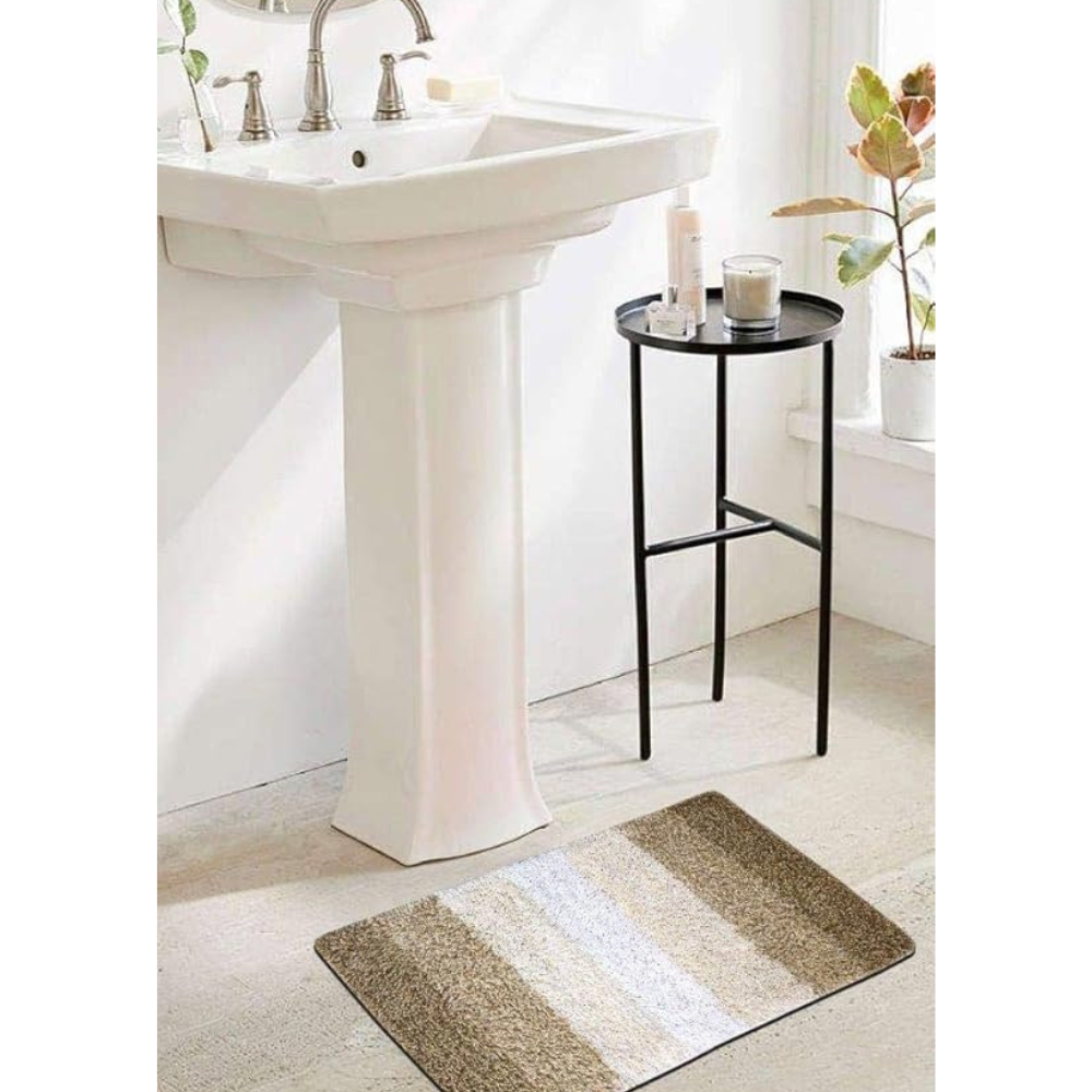 The Home Talk Cotton Stripes Bathmats Water Absorbent Runners Floor Mats