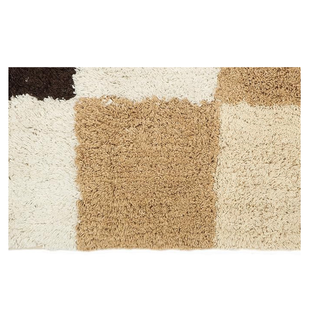 The Home Talk Cotton Bathmats Water Absorbent Runners Regular Striped Rugs Floor Mats