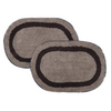 The Home Talk Cotton Bathmats Water Absorbent Floor Mats Pack Of 2 Brown Oval