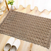 The Home Talk Cotton Bathmats Water Absorbent Runners Regular Striped Rugs Floor Mats Taupe