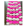 Artificial Marigold Fluffy Flowers Garlands Pack of 5 White and Baby Pink