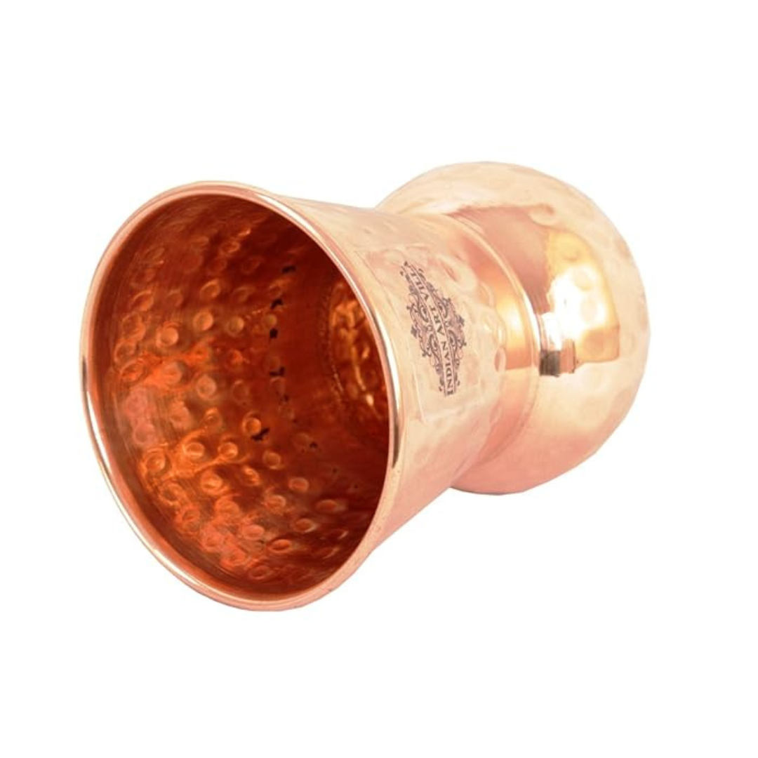 Indian Art Villa Indianartvilla Copper Mathat Glass Tumbler (Pack of 2)