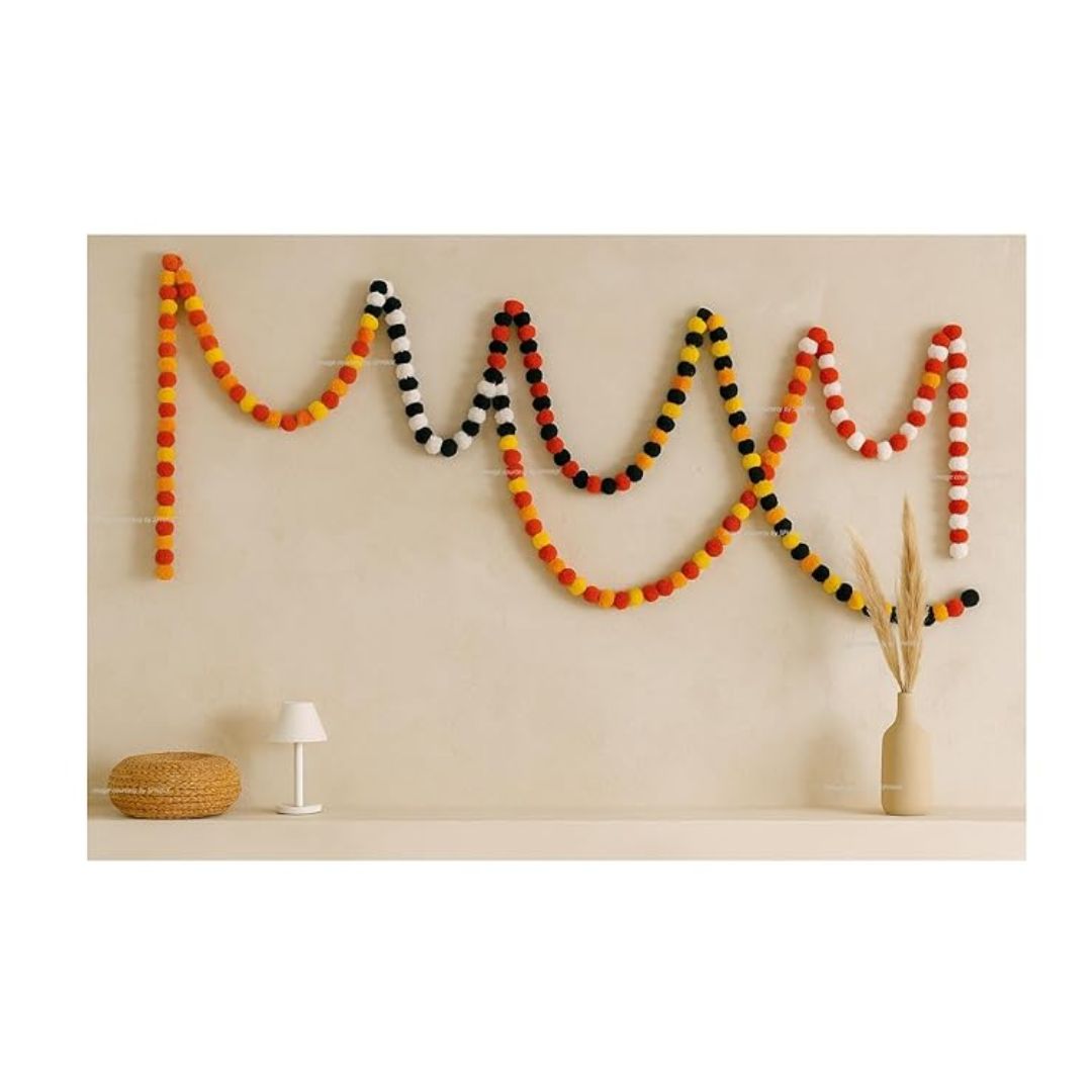 Artificial Marigold Fluffy Flowers Garlands for Decoration 5 Pieces