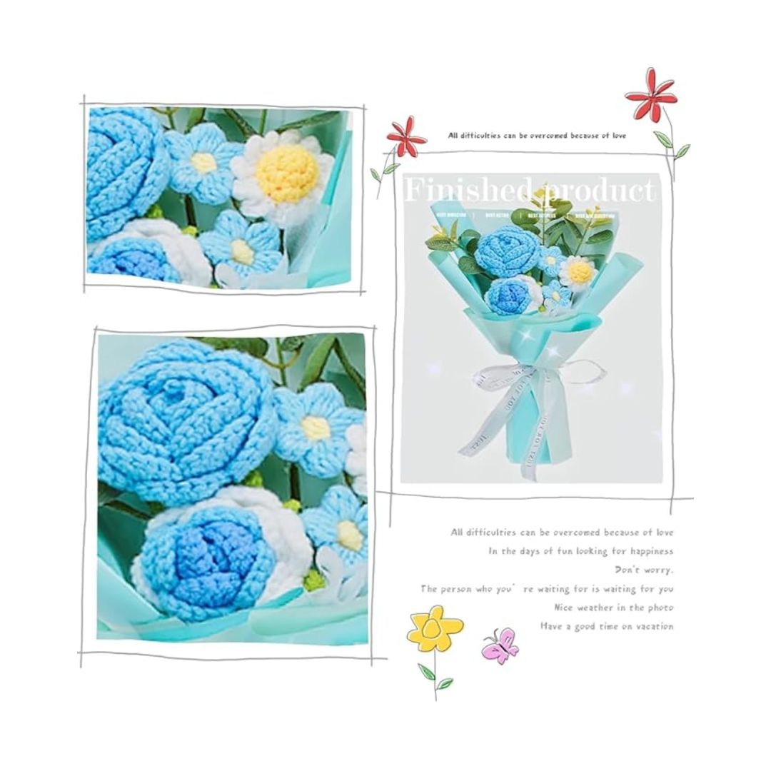 Artificial Crochet Flower Bouquet/Artificial Flowers Bunch Design 1