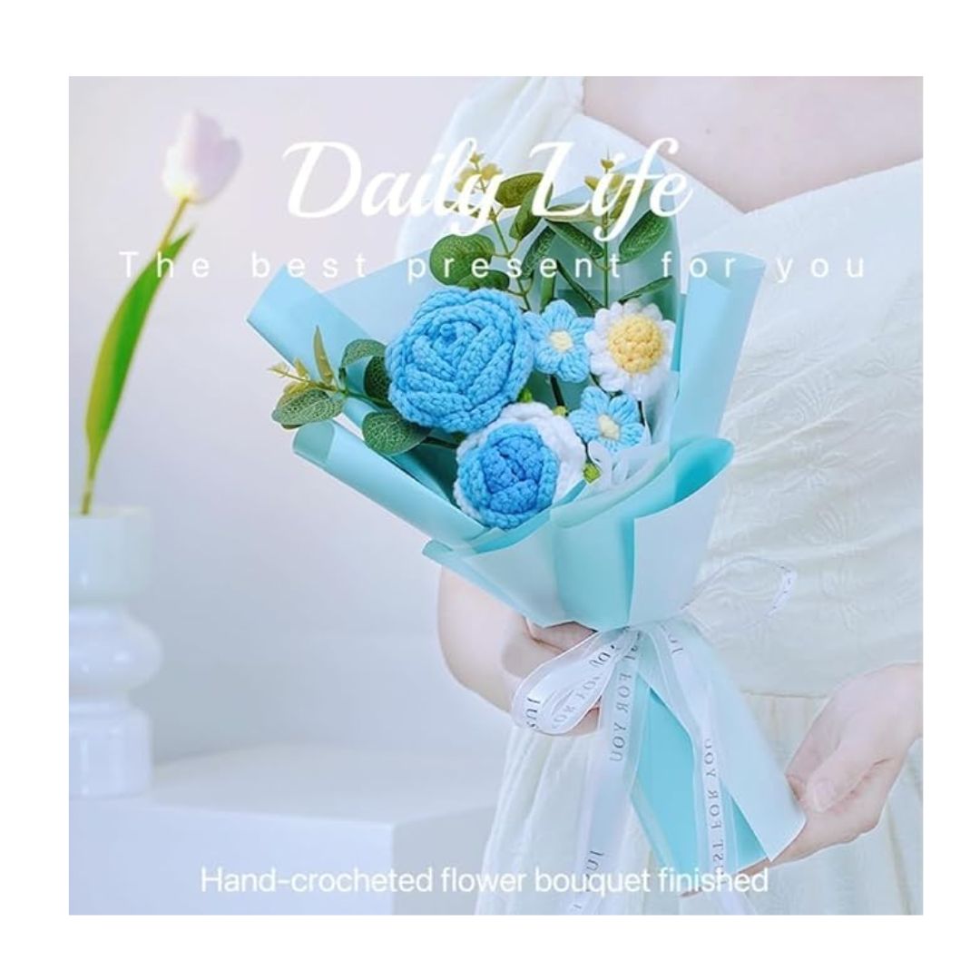 Artificial Crochet Flower Bouquet/Artificial Flowers Bunch Design 1