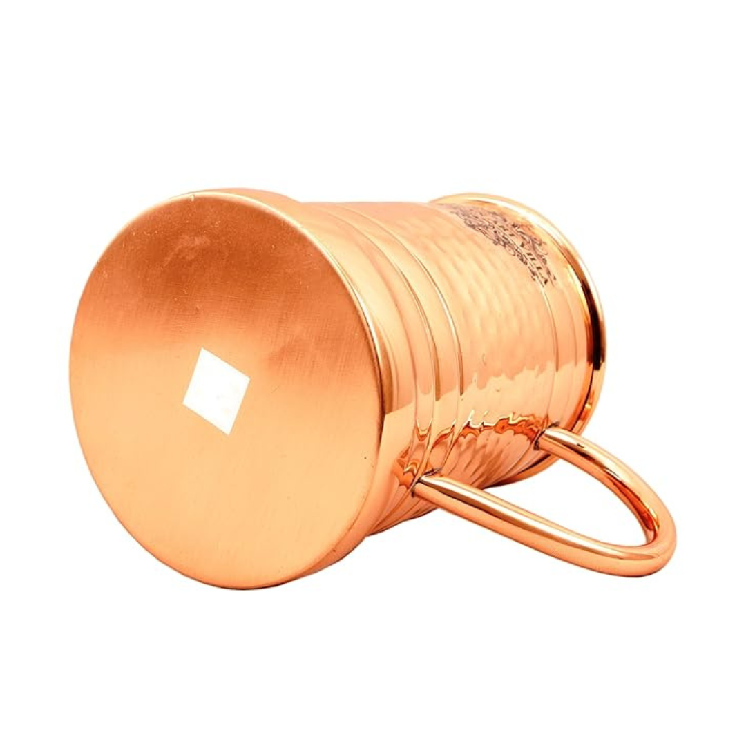 Indian Art Villa Hammered Pure Copper Big Moscow Mule Mug Cup | 600 ml