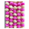 Artificial Marigold Fluffy Flowers Garlands Pack of 5 Cream and Baby Pink